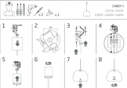 Lampa Wisząca CANDY Miedziany Metalowy Klosz 1xGU10 27,5cm