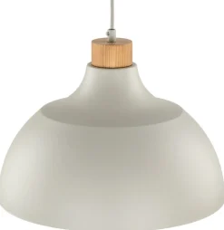 Lampa Wisząca CAP Beżowy Metalowy Klosz 1xE27 34cm