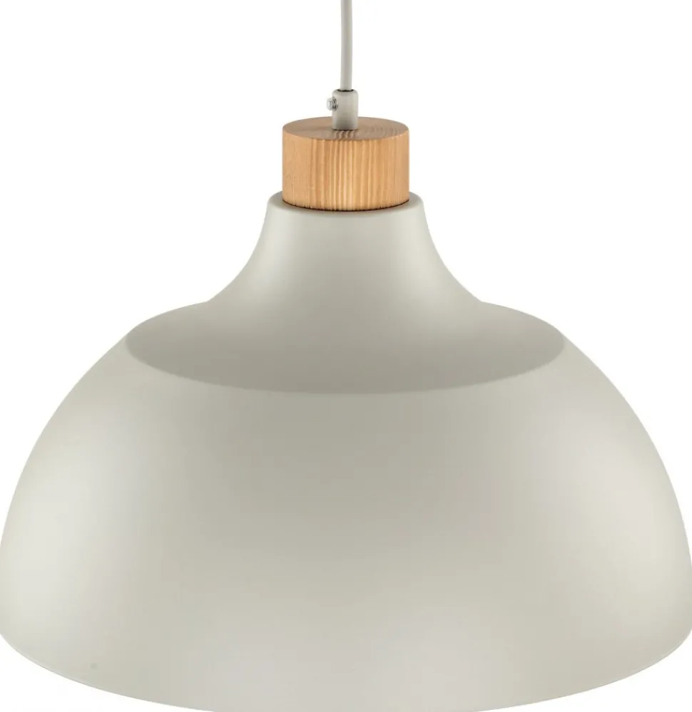 Lampa Wisząca CAP Beżowy Metalowy Klosz 1xE27 34cm