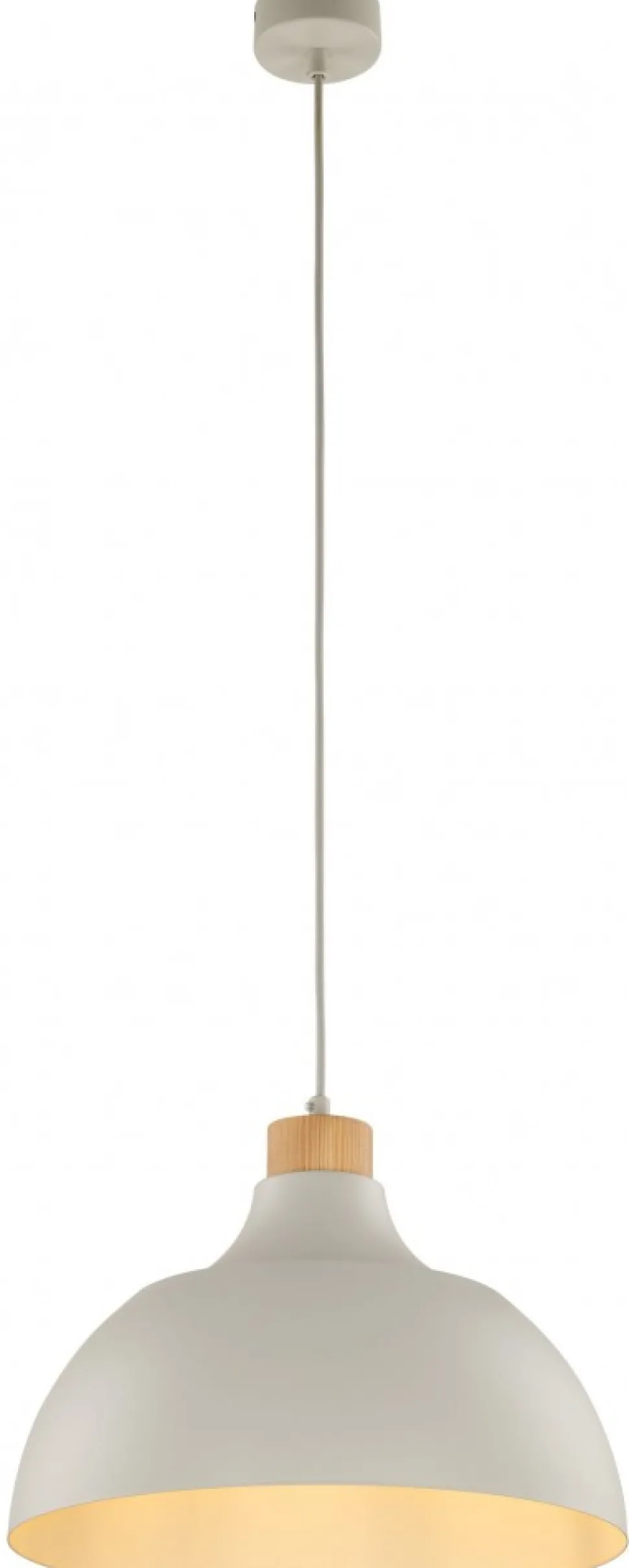 Lampa Wisząca CAP Beżowy Metalowy Klosz 1xE27 34cm