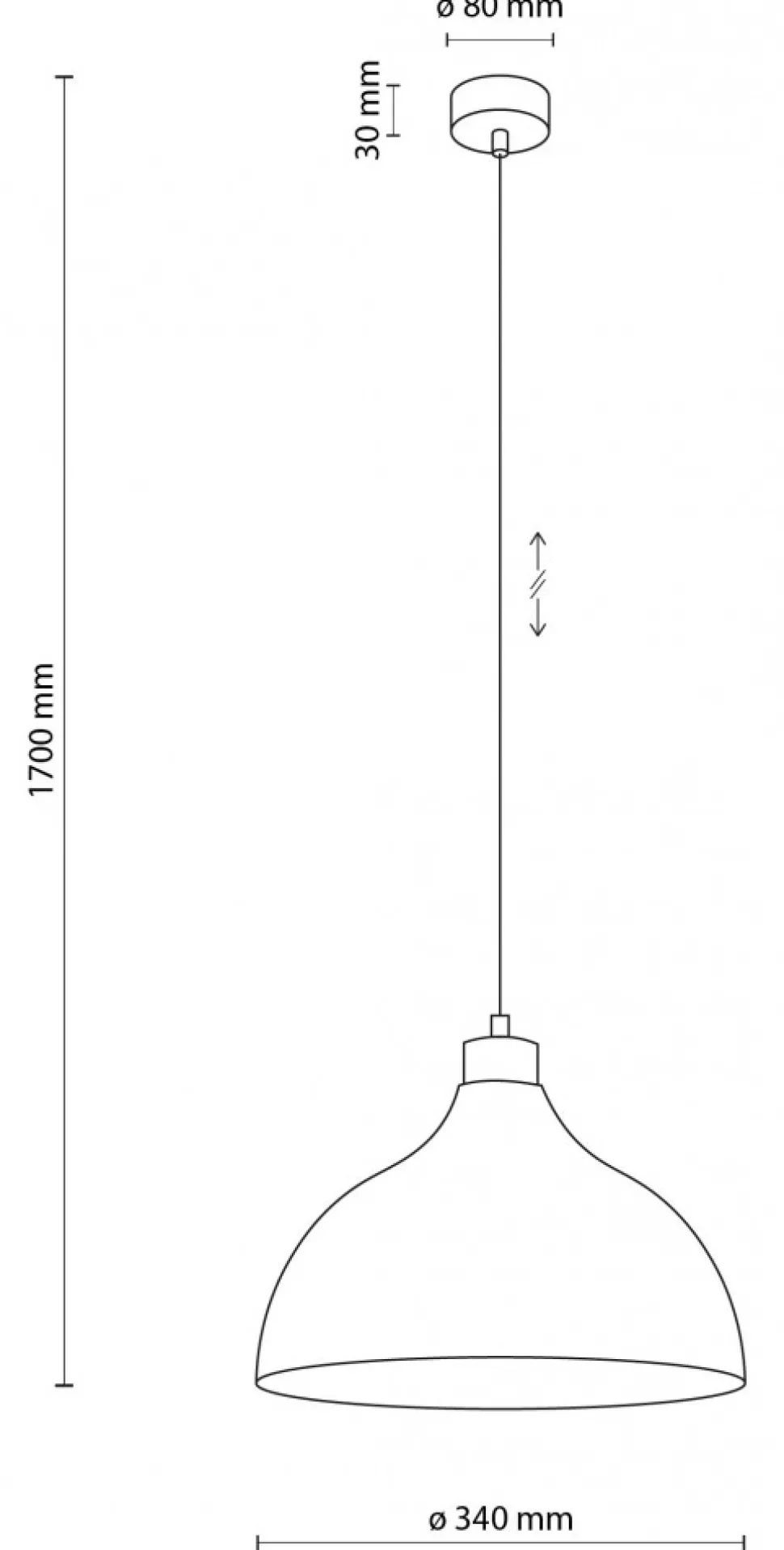Lampa Wisząca CAP Beżowy Metalowy Klosz 1xE27 34cm