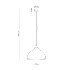 Lampa wisząca CAP brązowa 1xE27 34 cm