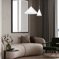 Lampa wisząca CAPITAL Biała Metalowa 1xGX53 17cm
