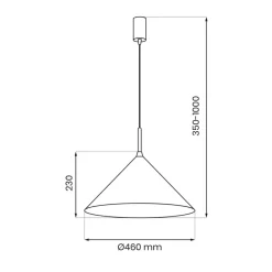 Lampa wisząca CAPITAL Biała Metalowa 1xGX53 46cm