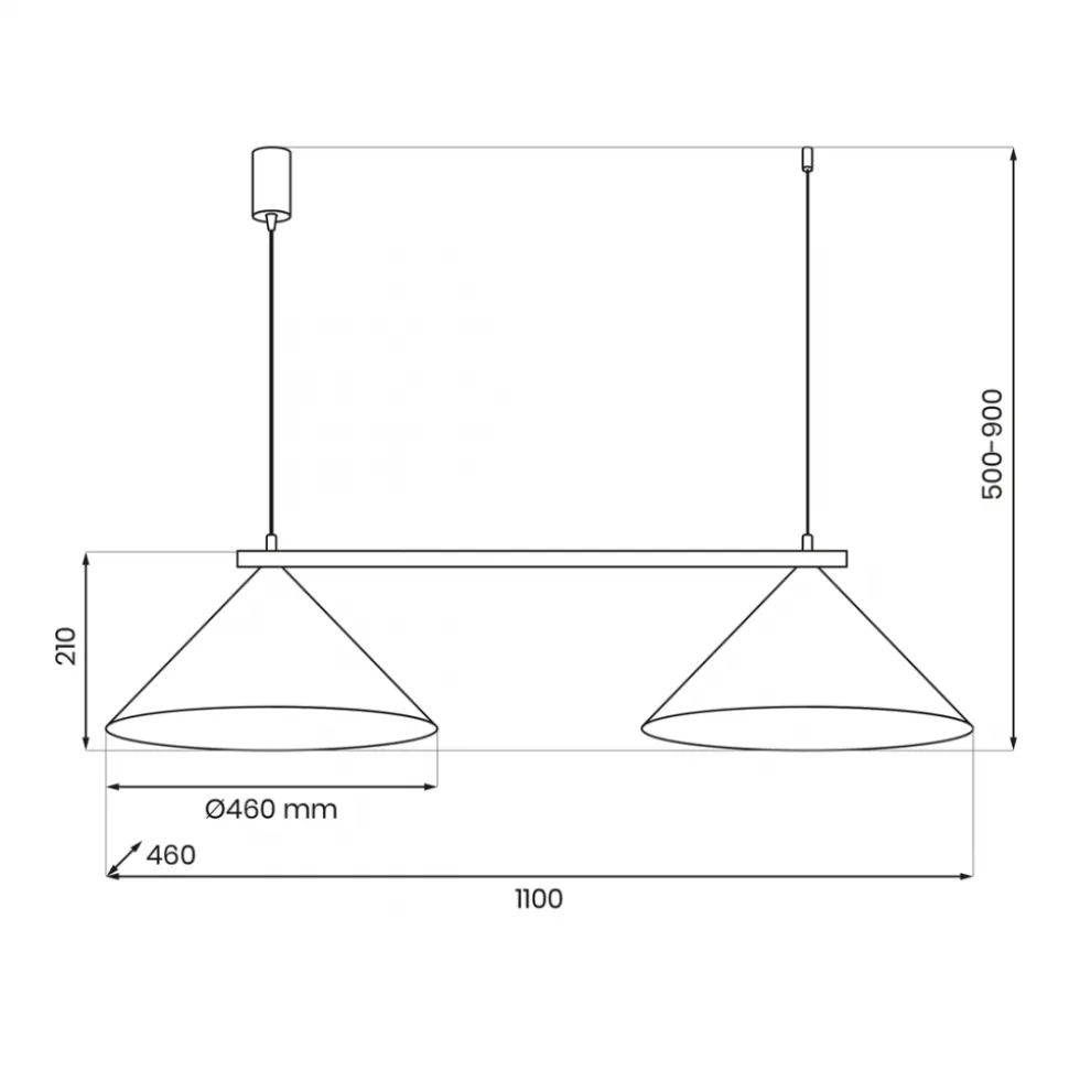 Lampa wisząca CAPITAL Biała Metalowa 2xGX53