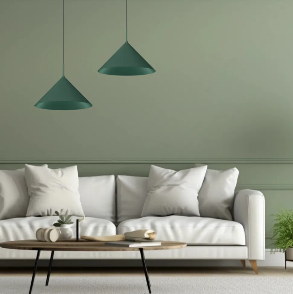 Lampa wisząca CAPITAL Zielona Metalowa 1xGX53 46cm