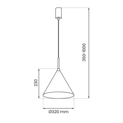 Lampa wisząca CAPITAL Złota Metalowa 1xGX53 32cm
