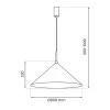 Lampa wisząca CAPITAL Złota Metalowa 1xGX53 60cm