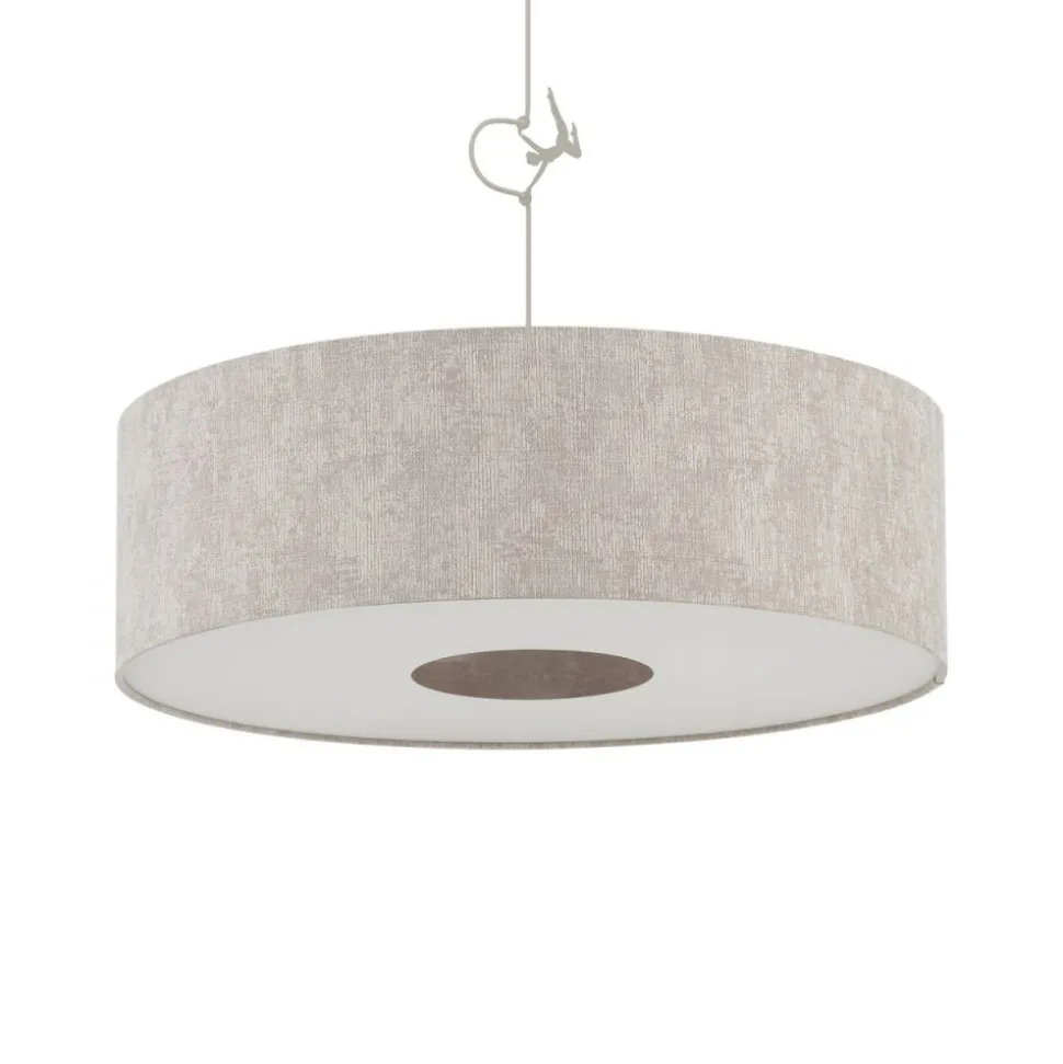 Lampa wisząca CEDRO L beżowa 1xE27
