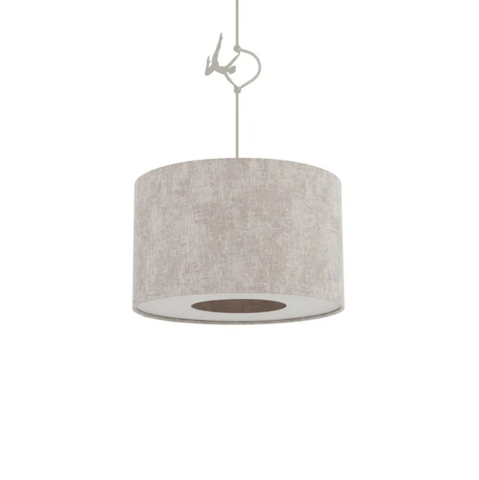 Lampa wisząca CEDRO S beżowa 1xE27