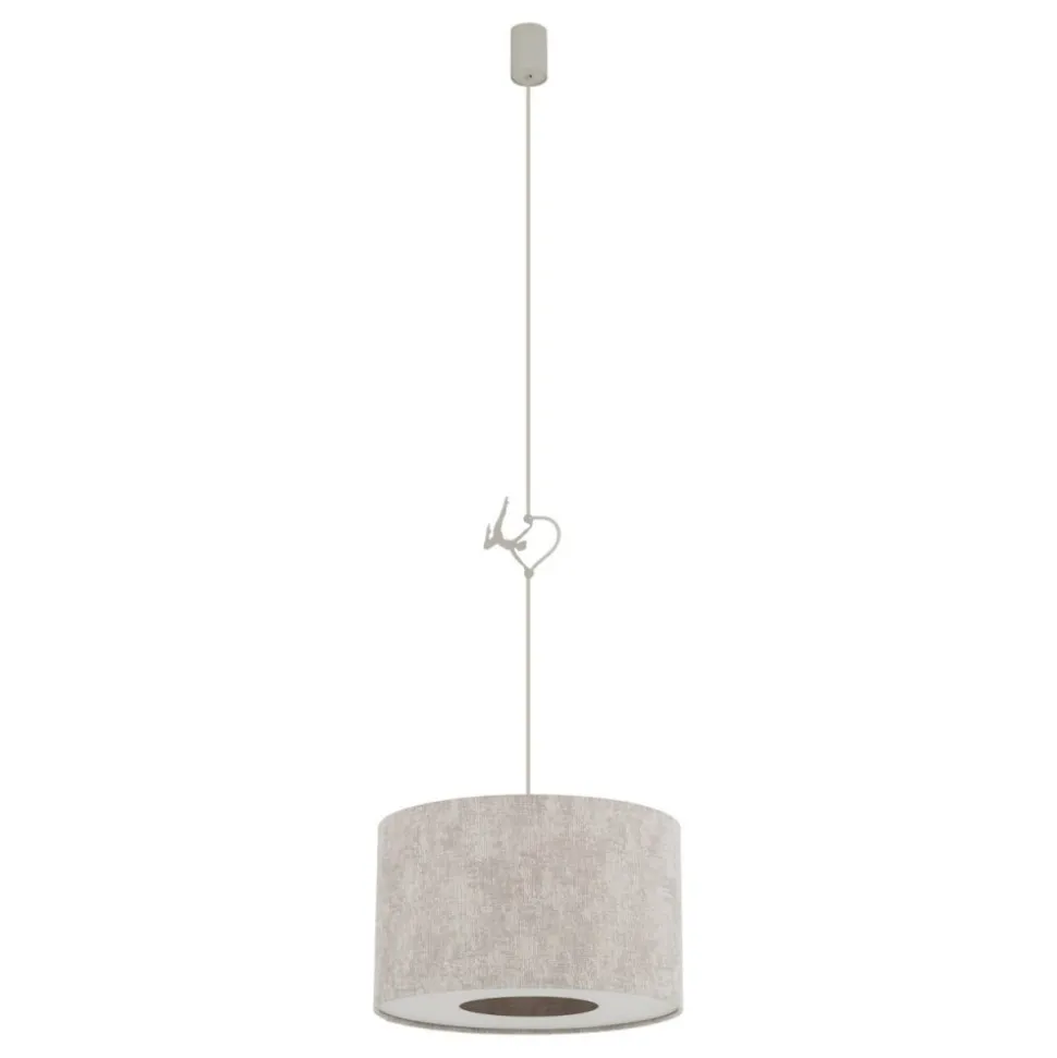 Lampa wisząca CEDRO S beżowa 1xE27