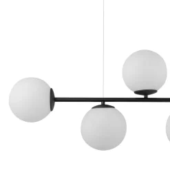Lampa Wisząca CELESTE Czarny Szklane Klosze 5xE27