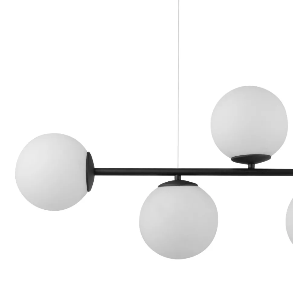 Lampa Wisząca CELESTE Czarny Szklane Klosze 5xE27