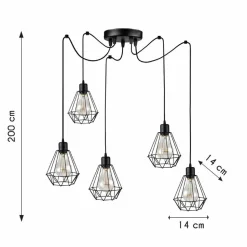 Lampa wisząca Cinque Ragno Diamante