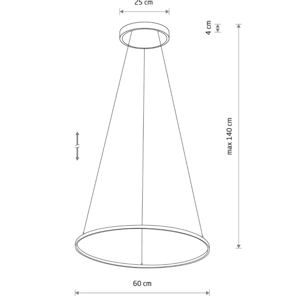 Lampa wisząca CIRCOLO LED M biała 21W 3000K okrągła