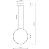Lampa Wisząca CIRCOLO P Czarny 18W LED 4000K 45cm