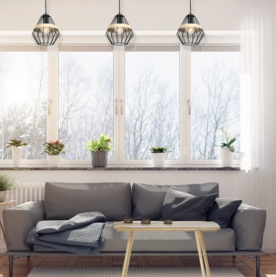 Lampa wisząca CLIFF BLACK 1xE27