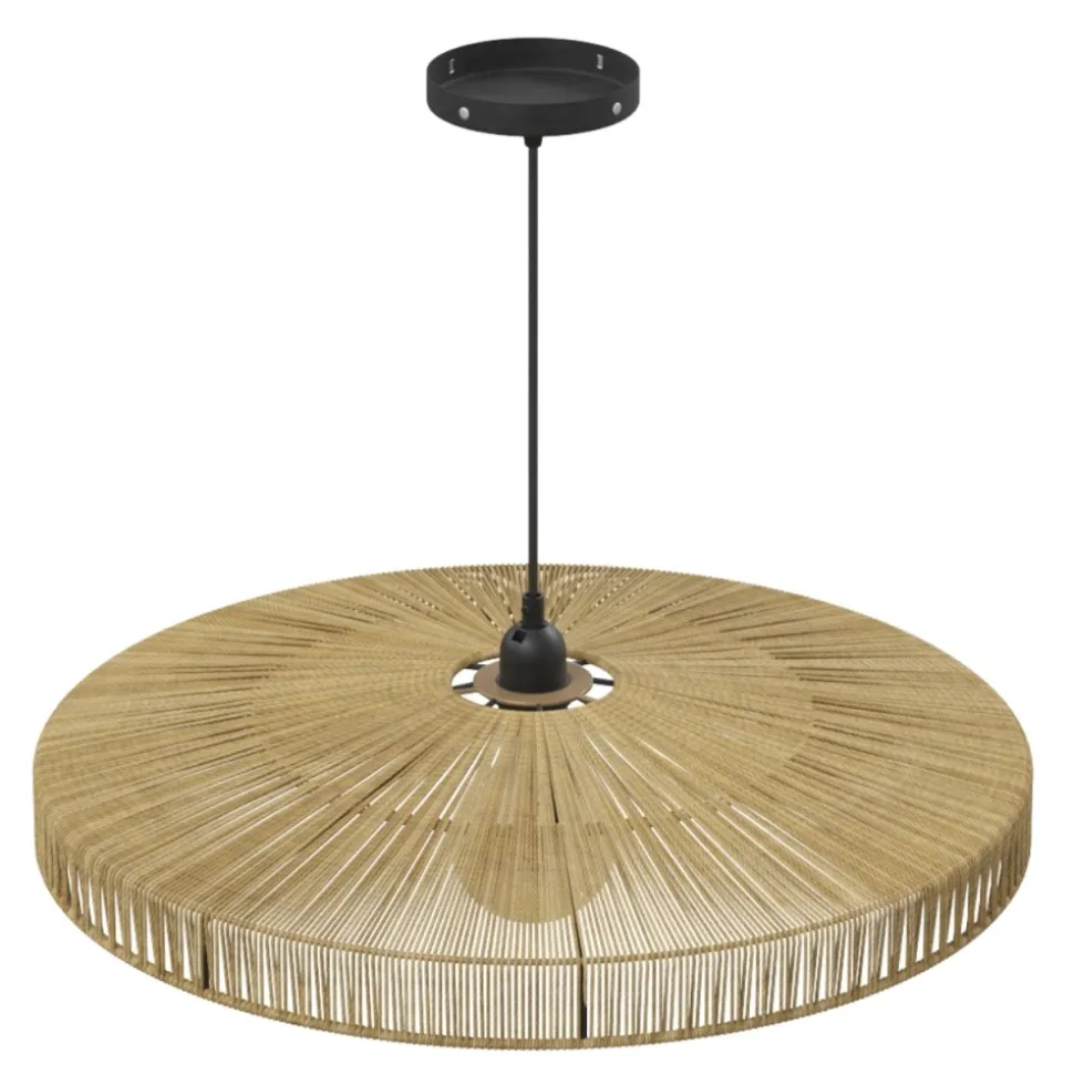 Lampa wisząca 58cm beżowa Bellamy