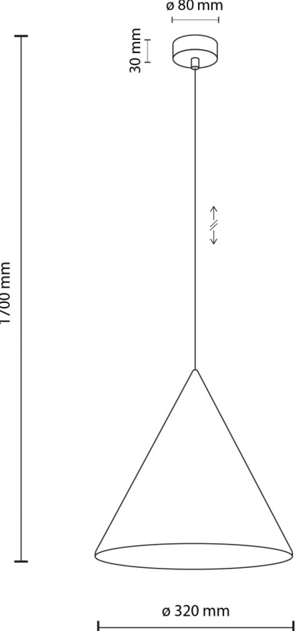 Lampa Wisząca CONO Beżowy Metalowy Klosz 1xE27 32cm