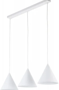 Lampa Wisząca CONO Biały Metalowe Klosze 3xE27