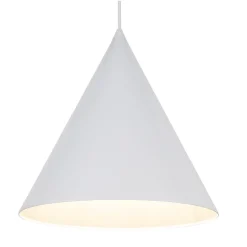 Lampa Wisząca CONO Biały Metalowy Klosz 1xE27 32cm