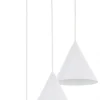 Lampa Wisząca CONO Biały Metalowe Klosze 3xE27 40cm
