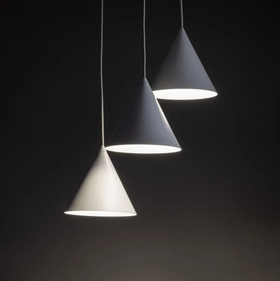 Lampa Wisząca CONO Biały Metalowe Klosze 3xE27 40cm