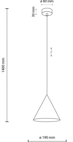 Lampa Wisząca CONO Brązowy Metalowy Klosz 1xE27 19cm