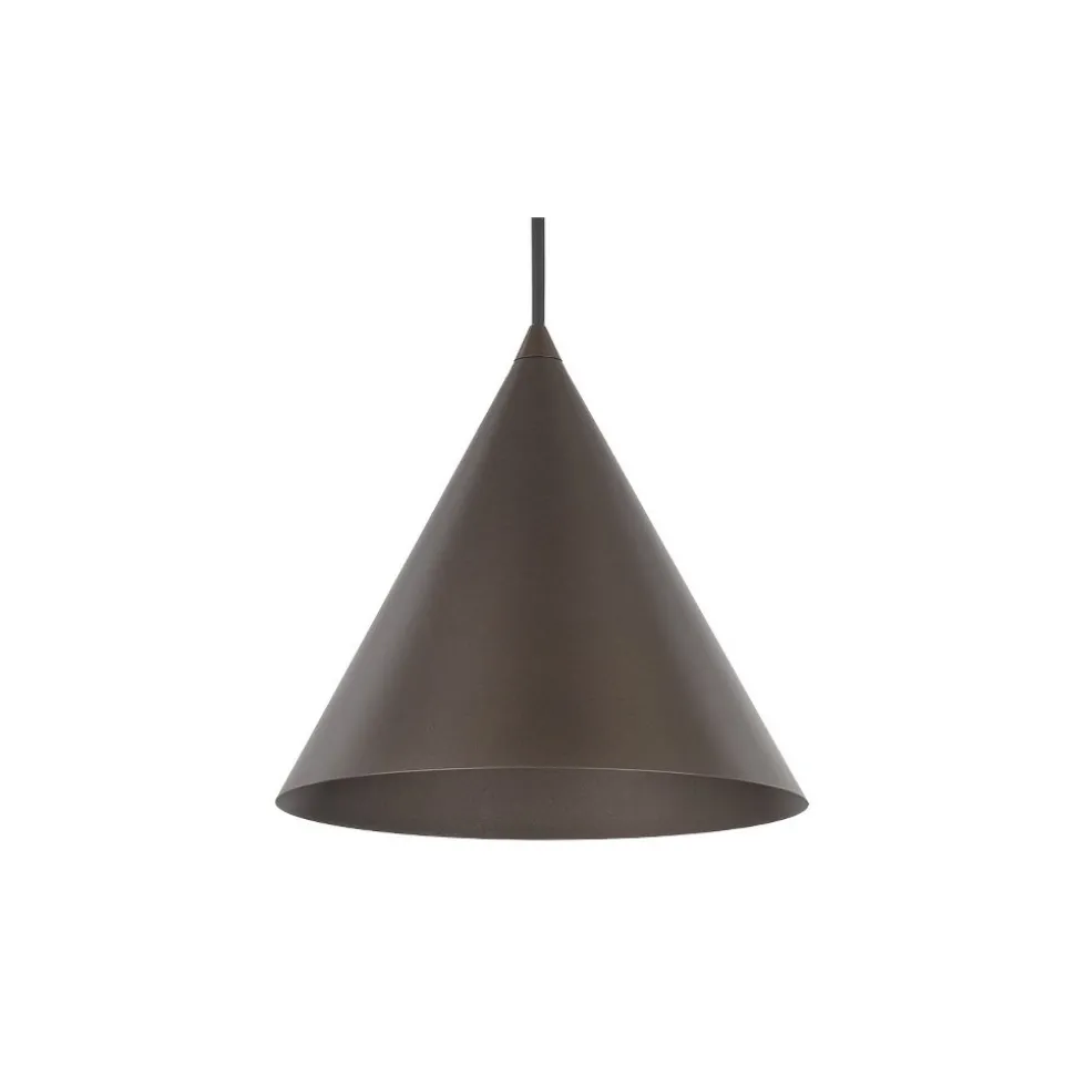 Lampa Wisząca CONO Brązowy Metalowy Klosz 1xE27 19cm