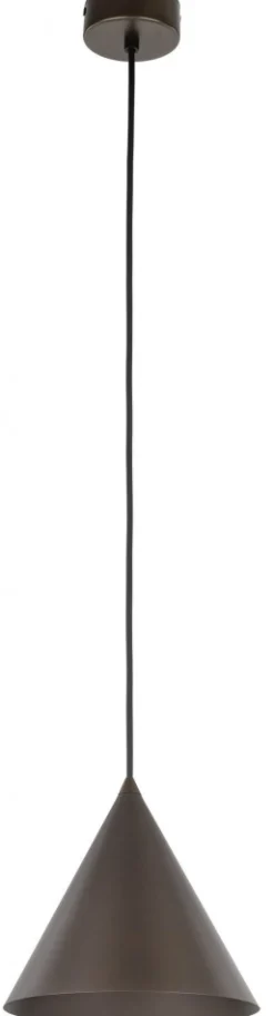 Lampa Wisząca CONO Brązowy Metalowy Klosz 1xE27 19cm