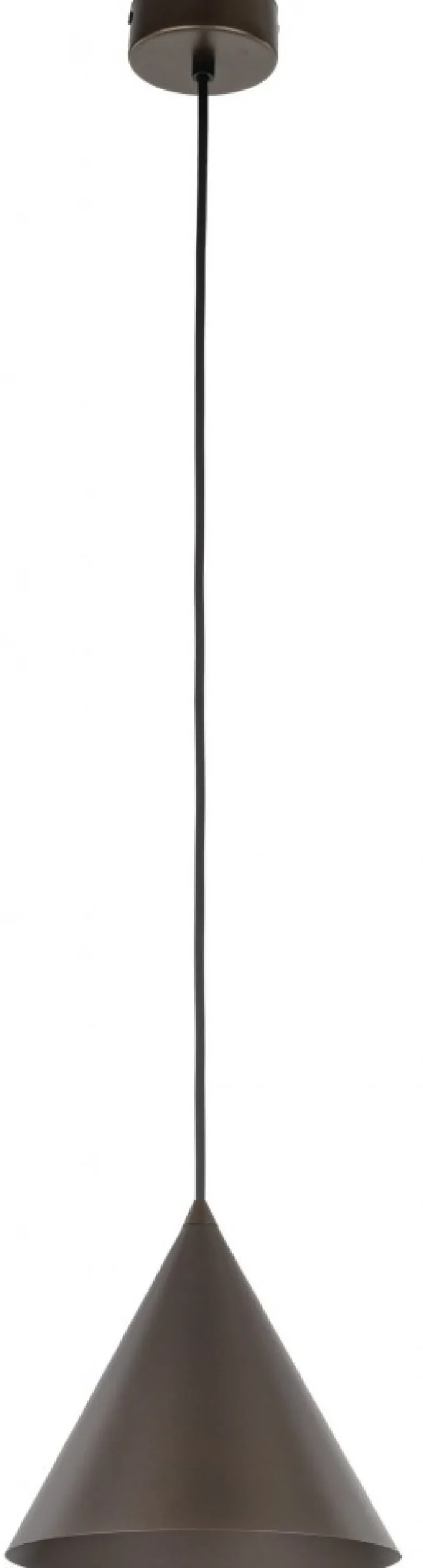 Lampa Wisząca CONO Brązowy Metalowy Klosz 1xE27 19cm