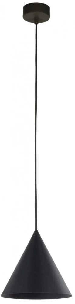 Lampa Wisząca CONO Czarny Metalowy Klosz 1xE27 19cm
