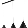 Lampa Wisząca CONO Czarny Metalowe Klosze 3xE27