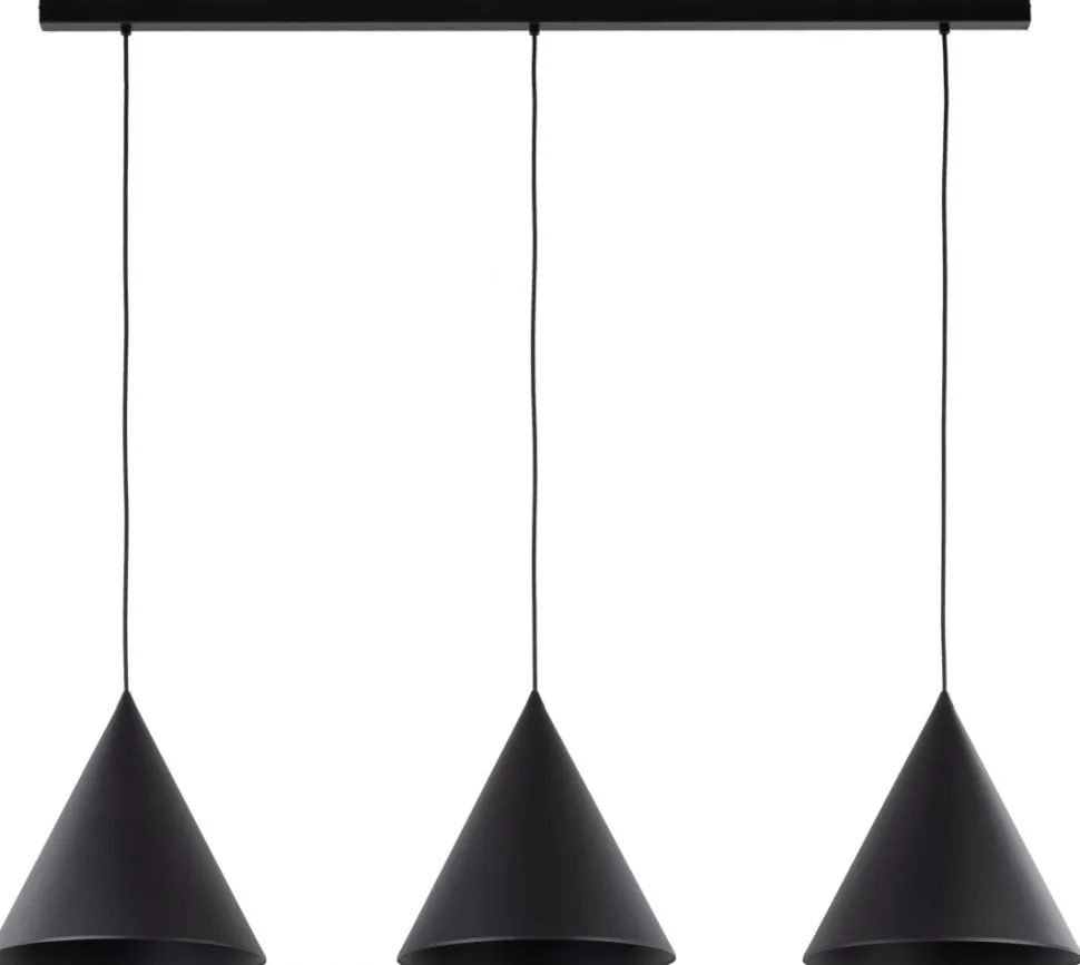 Lampa Wisząca CONO Czarny Metalowe Klosze 3xE27