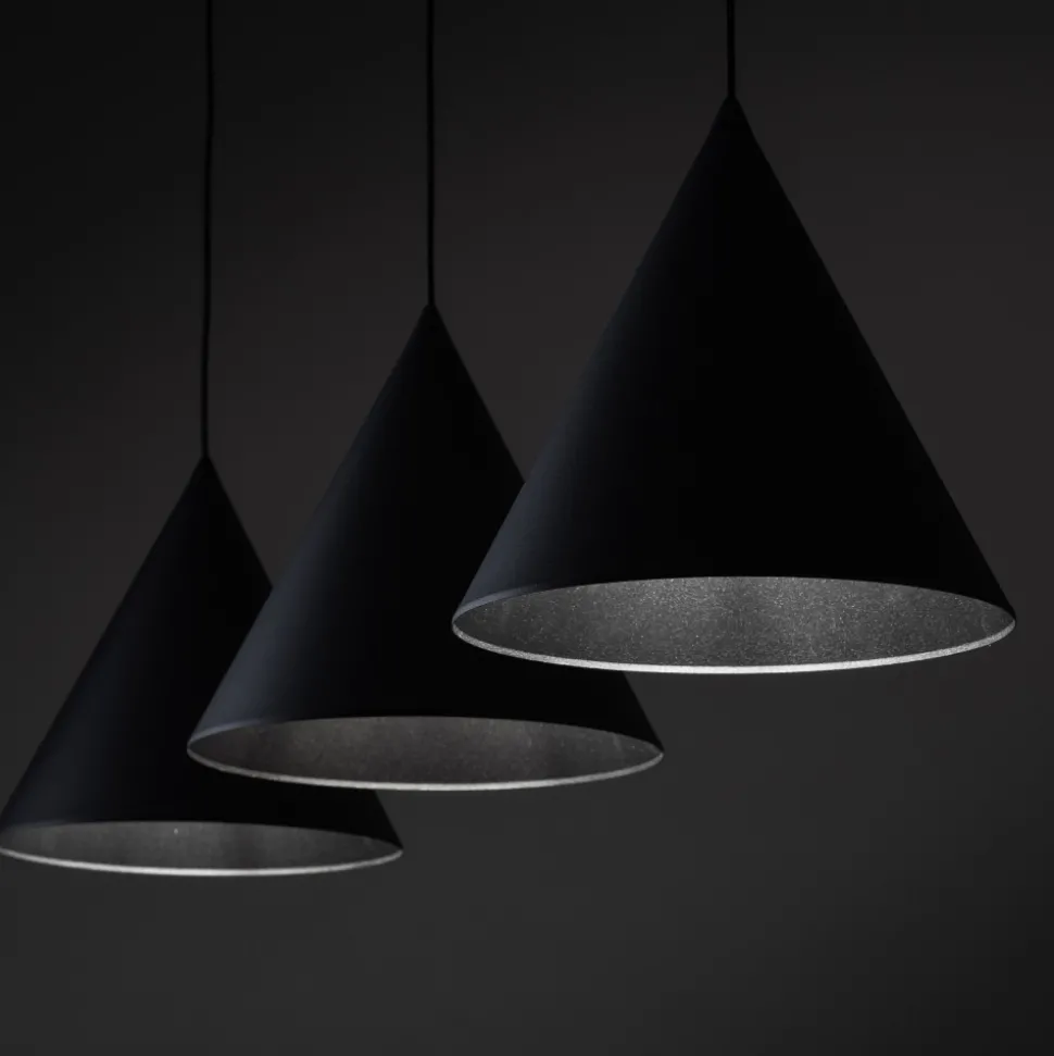 Lampa Wisząca CONO Czarny Metalowe Klosze 3xE27