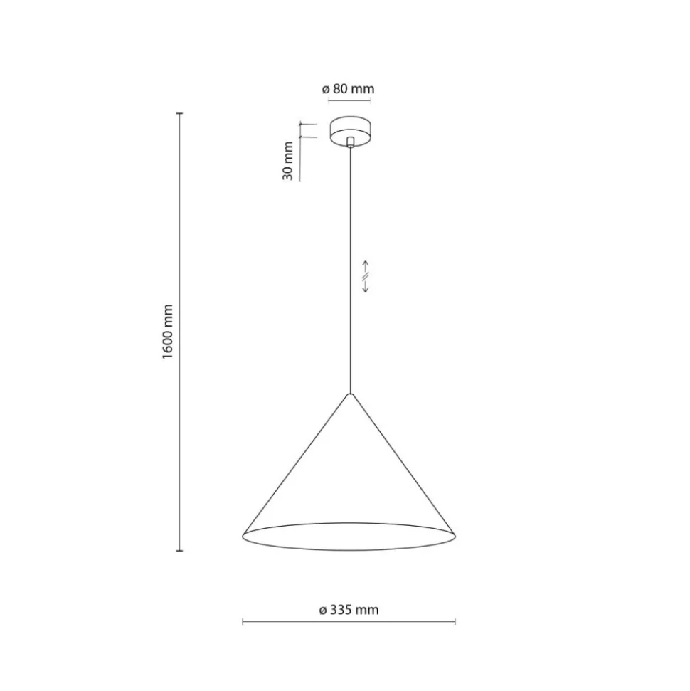 Lampa wisząca CONO L NEW brązowa 1xE27