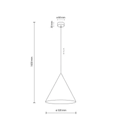 Lampa wisząca CONO L sabia beżowa 1xE27