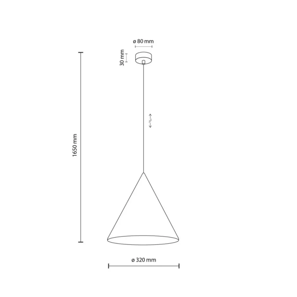 Lampa wisząca CONO L sabia beżowa 1xE27