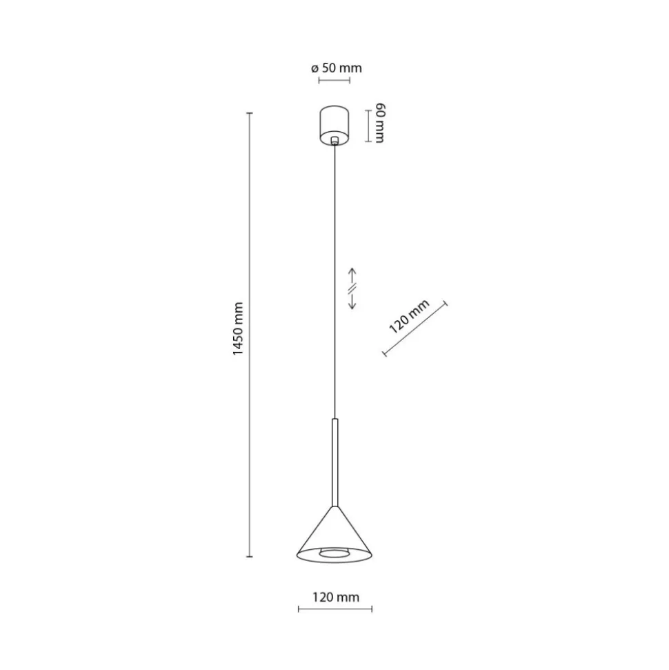 Lampa wisząca CONO MINI czarna 1xGU10