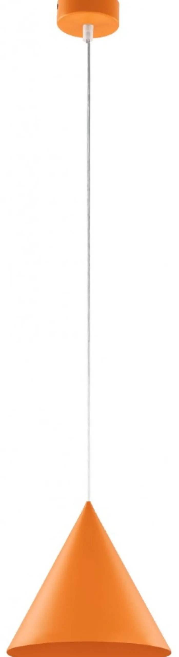 Lampa Wisząca CONO Pomarańczowy Metalowy Klosz 1xE27 19cm