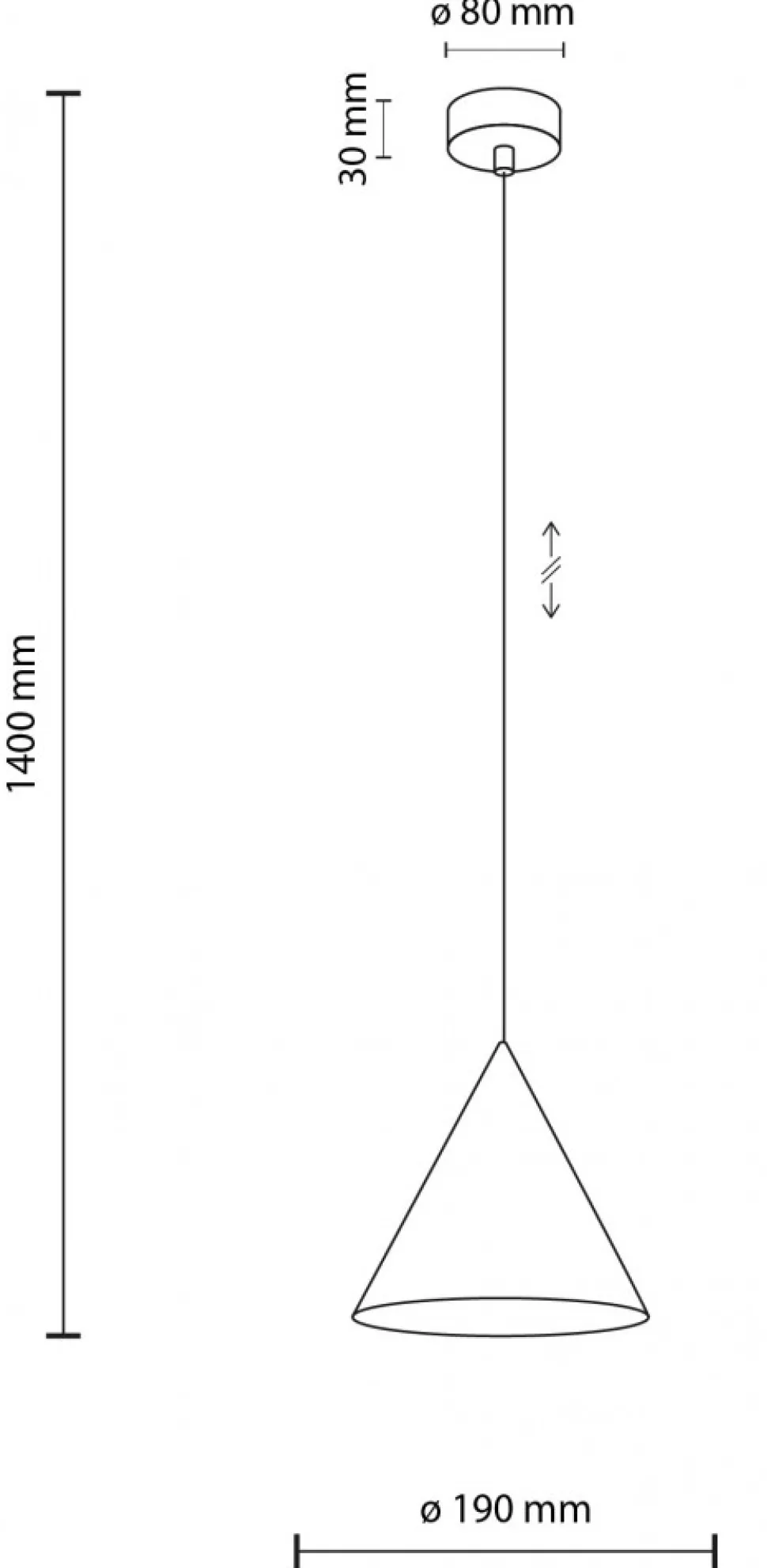 Lampa Wisząca CONO Pomarańczowy Metalowy Klosz 1xE27 19cm