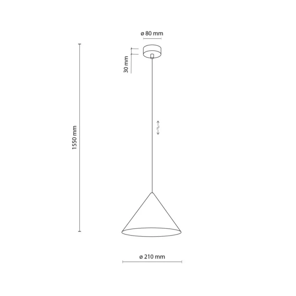 Lampa wisząca CONO S NEW brązowa 1xE27