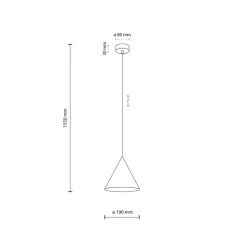 Lampa wisząca CONO sabia beżowa 1xE27