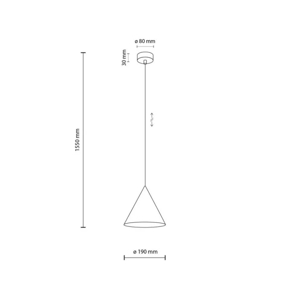 Lampa wisząca CONO sabia beżowa 1xE27