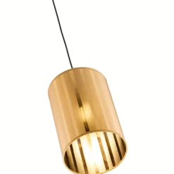 Lampa wisząca CORTINA czarna złoty klosz 1xE27