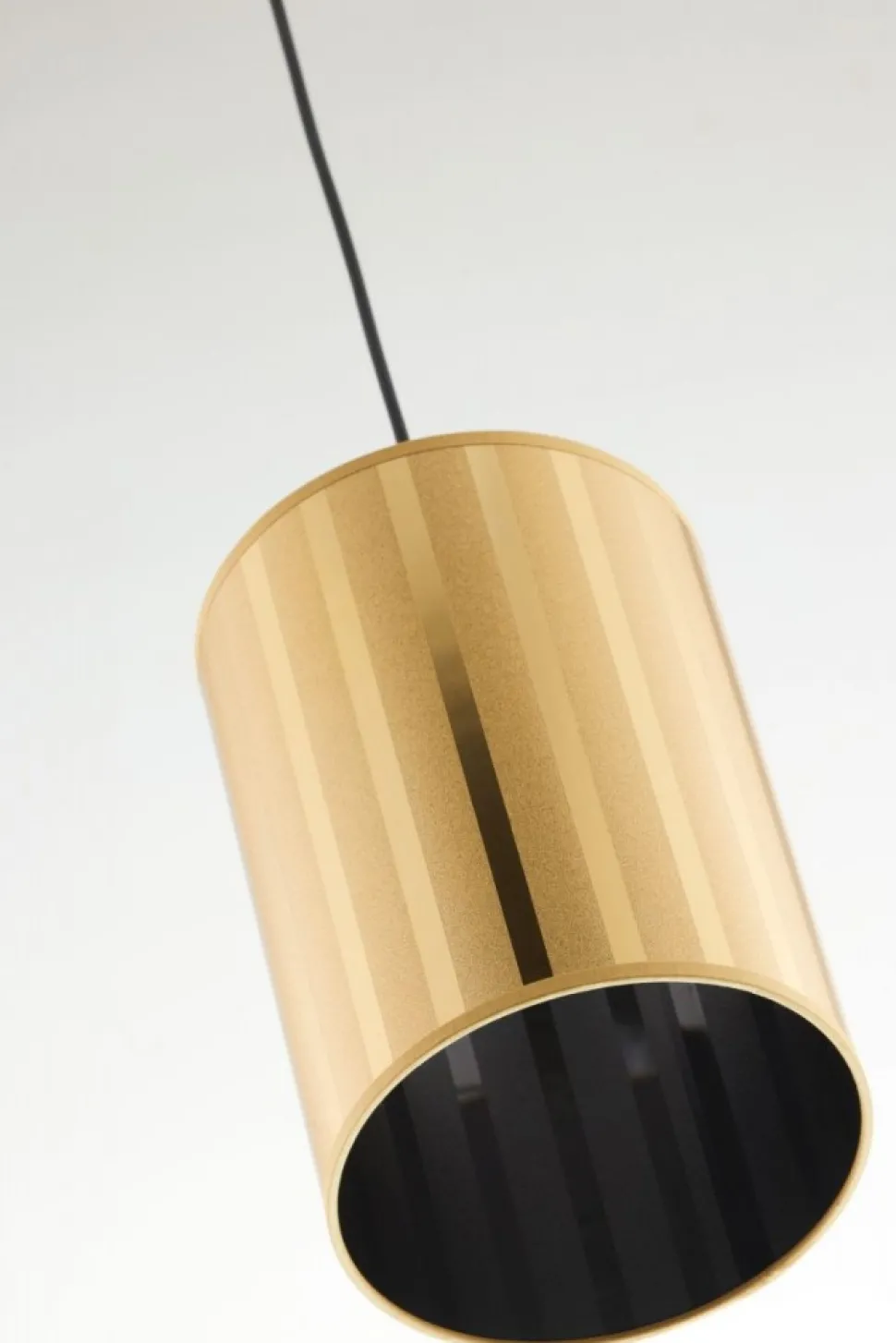 Lampa wisząca CORTINA czarna złoty klosz 1xE27