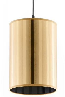 Lampa wisząca CORTINA czarna złoty klosz 1xE27