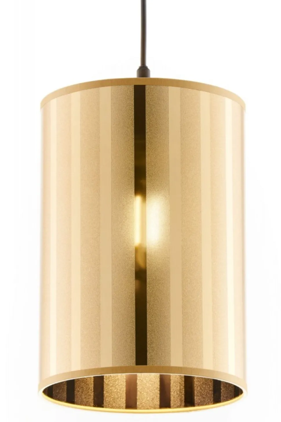 Lampa wisząca CORTINA czarna złoty klosz 1xE27