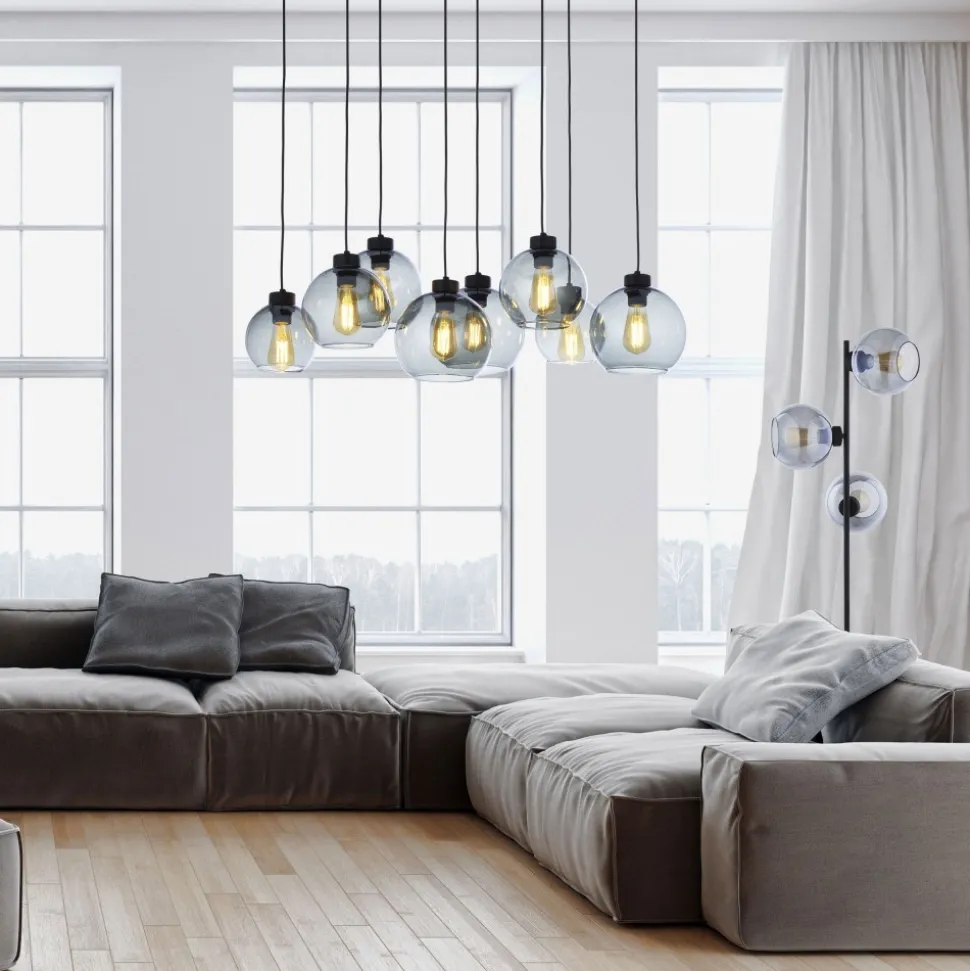 Lampa Wisząca CUBUS Czarny Grafitowy 8xE27