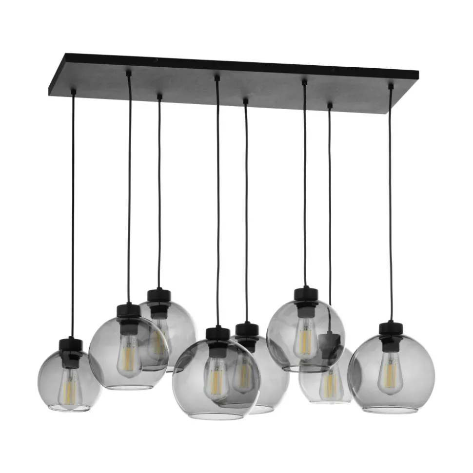 Lampa Wisząca CUBUS Czarny Grafitowy 8xE27
